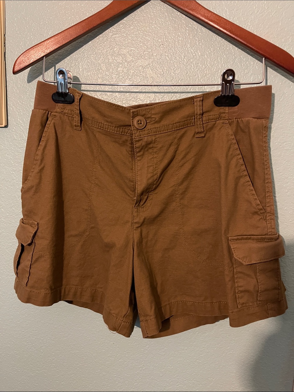 Lee Brown Workwear Shorts with Logo Patch